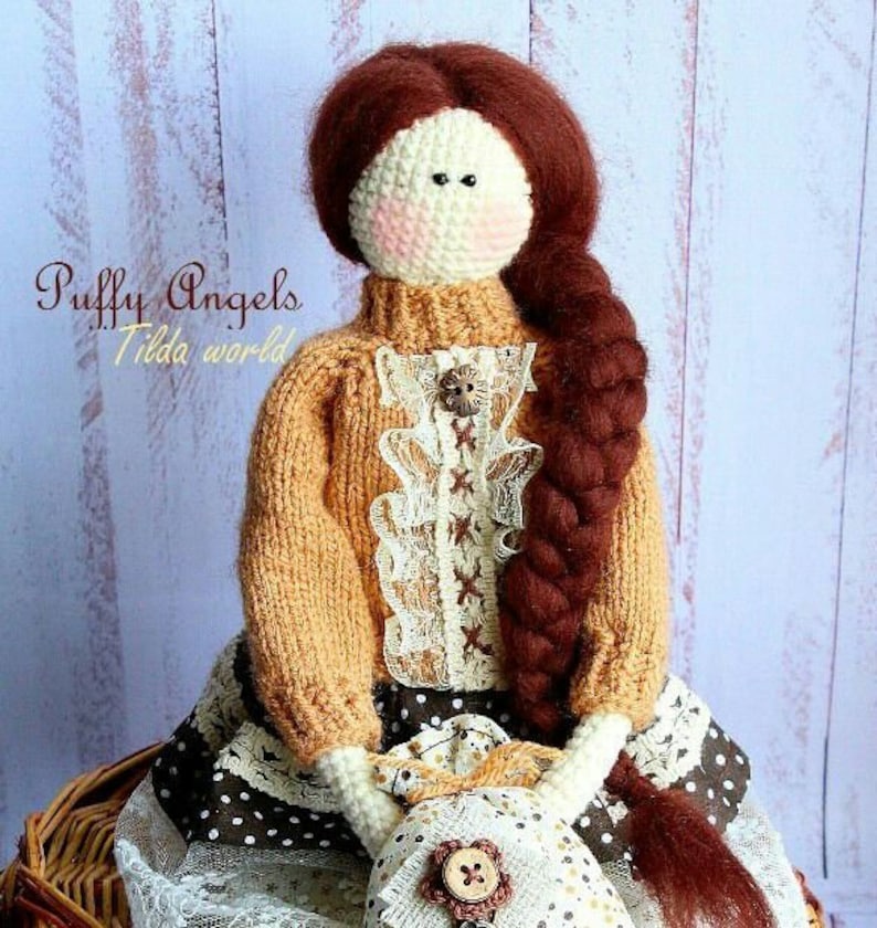 Crochet Tilda Doll Pattern Crochet Doll Amigurumi Doll Pattern Collectibies Home Decor Handmade Doll Stuffed Toy image 2