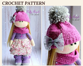 Crochet Doll Pattern, Tilda Amigurumi Doll Toy (PDF Pattern)