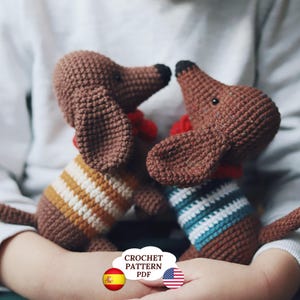 Crochet Dachshund Dog Pattern Amigurumi Dog Pattern Puppy Crochet Dog