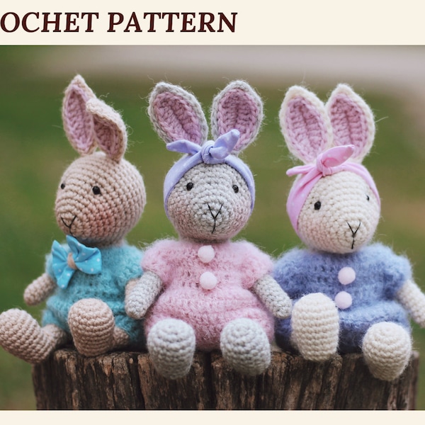 Hase Häkelanleitung Osterhase Anleitung Häkelkaninchen Amigurumi Häschen Häkelarbeit Hase Ostern Spielzeug