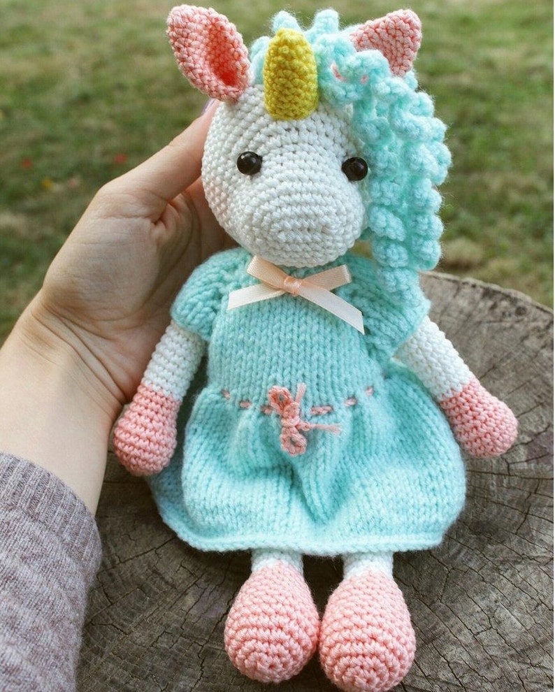 Crochet Pattern Unicorn, Amigurumi Unicorn Toy, Crochet Animal Pattern, Tutorial PDF image 2