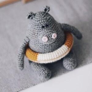 Hippo Crochet Pattern Amigurumi Hippo Crochet Hippopotamus Amigurumi Pattern Crochet Hippo Toy image 5