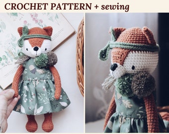 Amigurumi Crochet Fox Pattern Alice Fox Crochet Tutorial PDF