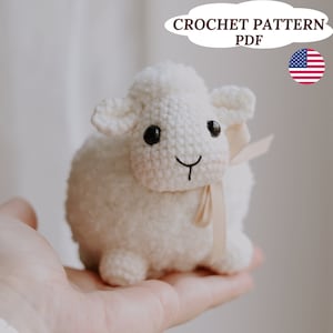 Crochet Amigurumi Sheep Pattern, Lamb Crochet Pattern, Crochet Animal Pattern, Little Lamb Toy