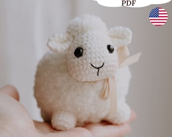 Crochet Amigurumi Sheep Pattern, Lamb Crochet Pattern, Crochet Animal Pattern, Little Lamb Toy