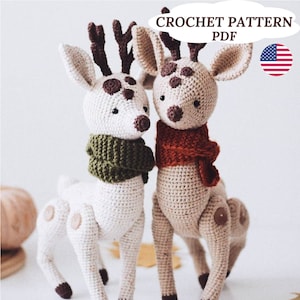 Deer Crochet Pattern Amigurumi Reindeer Kings of the Forest English Pattern