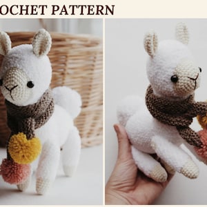 Alpaca Crochet Pattern Llama Amigurumi Pattern Cuddle Toy Stuffed Animal English Pattern PDF