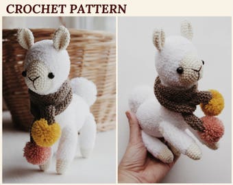 Alpaca Crochet Pattern Llama Amigurumi Pattern Cuddle Toy Stuffed Animal English Pattern PDF