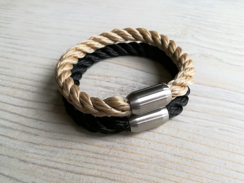 Maritime Bracelet for Men in Rope Optics With Clasp From
