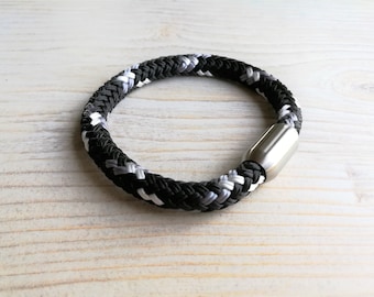 Nautical rope bracelet with stainless steel clasp, rope bracelet for men, surfers bracelet, gift for father, gift for husband, gift friend