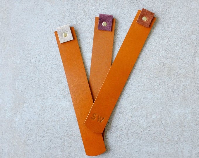 Bookmark *personalizable* Bookmark Cognac Leather