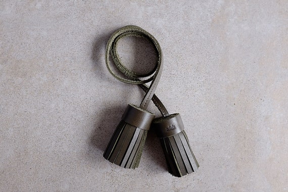 Double Tassel, tassel in Elephant genuine leather