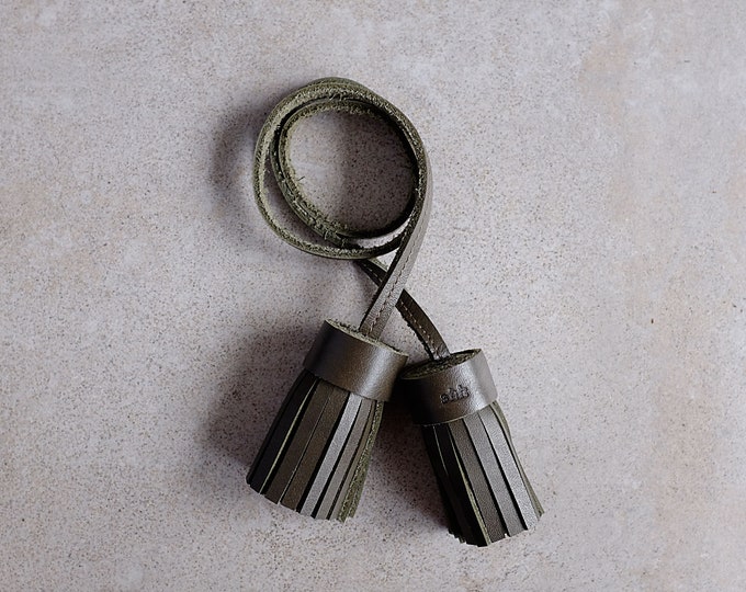 Double Tassel, tassel in Elephant genuine leather