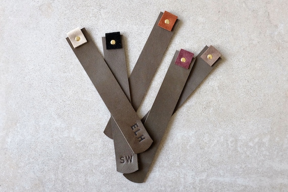 Bookmark *customizable* Bookmark Elephant genuine leather