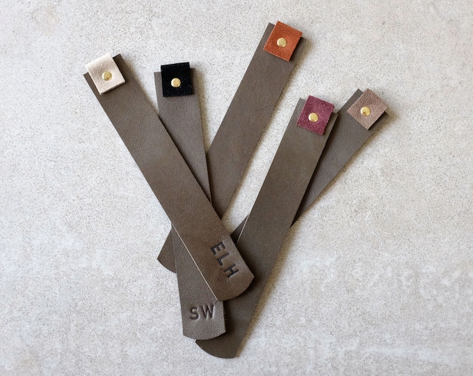 Bookmark *personalizable* Bookmark Elephant genuine leather
