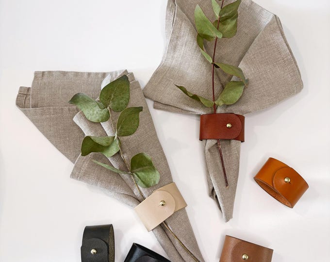 Leather napkin ring