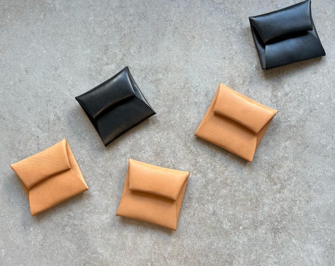 Coin case, coin purse made of bare leather