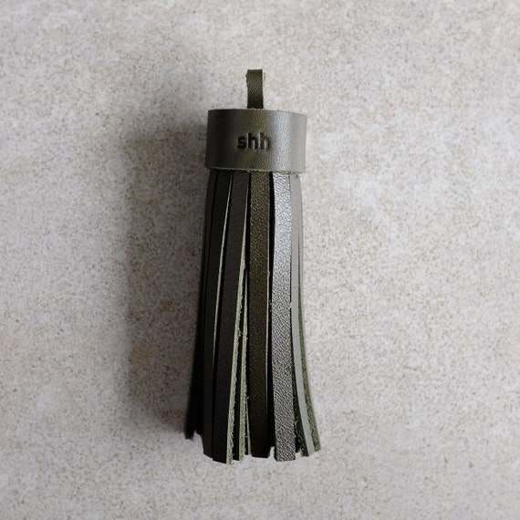 Single tassel, tassel in elephant real leather