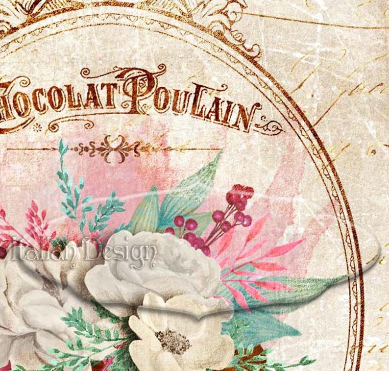 French Bakery Transfer Shabby Chic Patisserie Cupcake Large - Etsy