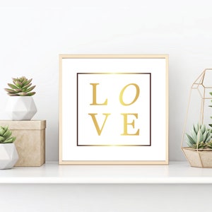 Love Gold  - Digital Download Print