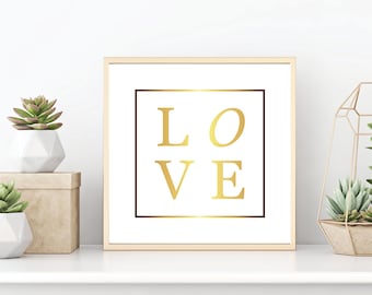 Love Gold – wydruk cyfrowy do pobrania