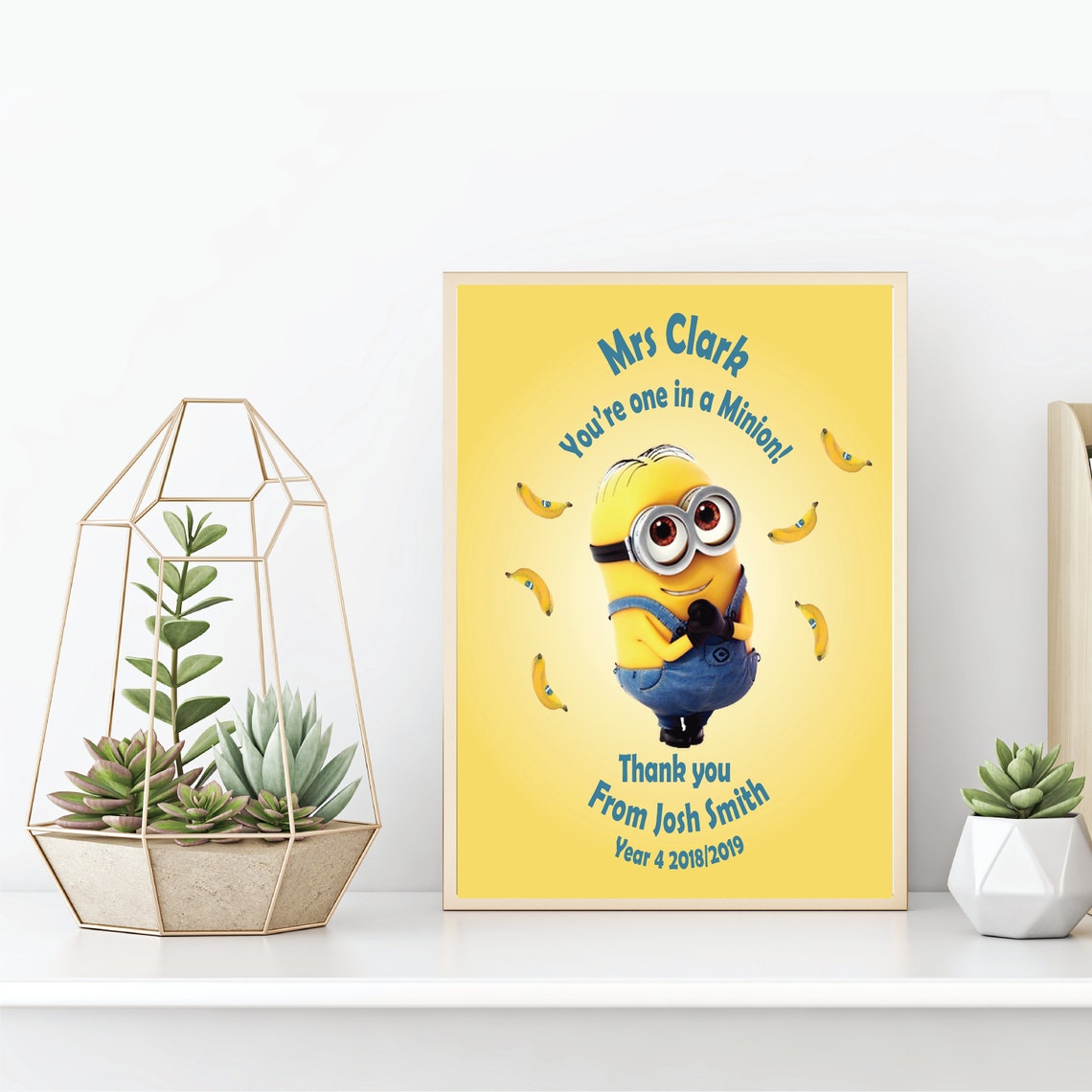 Youre One in A Minion Personalised Teachers Gift Thank You - Etsy