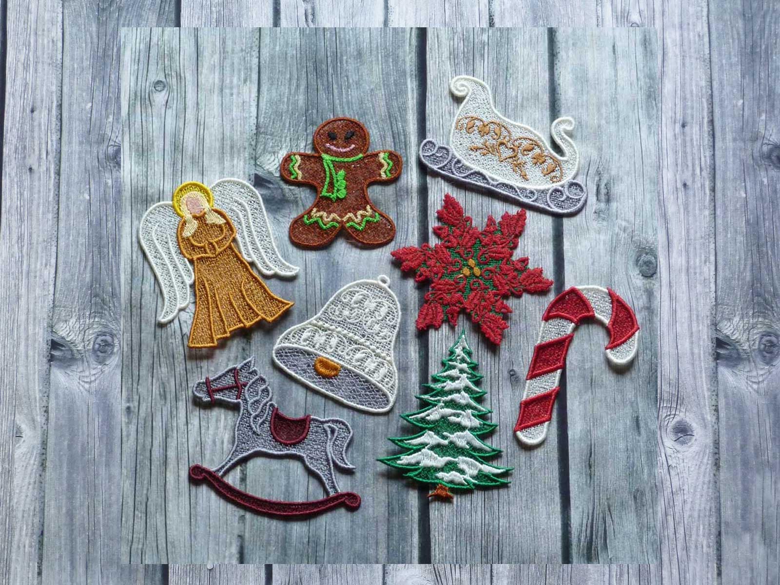 Stickdatei Lace Mega Set FSL Weihnachtsschmuck 10x10 Rahmen Etsy.de