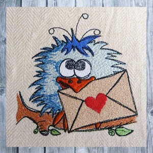 Archivo de bordado pájaro letra 1010, pájaro bordado, pintura de costura, marco 10x10, dibujos animados de pájaros, caricatura bordada