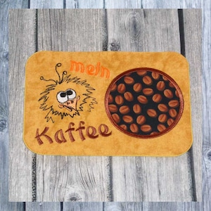 Stickmuster ITH Becherteppich, ITH mug rug Vogel, Maschinensticken, ITH Becherteppich, Vogel Untersetzer, 13x18 Rahmen, Karikatur gestickt