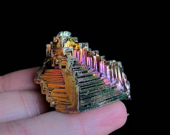 Bismuth Crystal, Natural Rainbow Ore Specimen