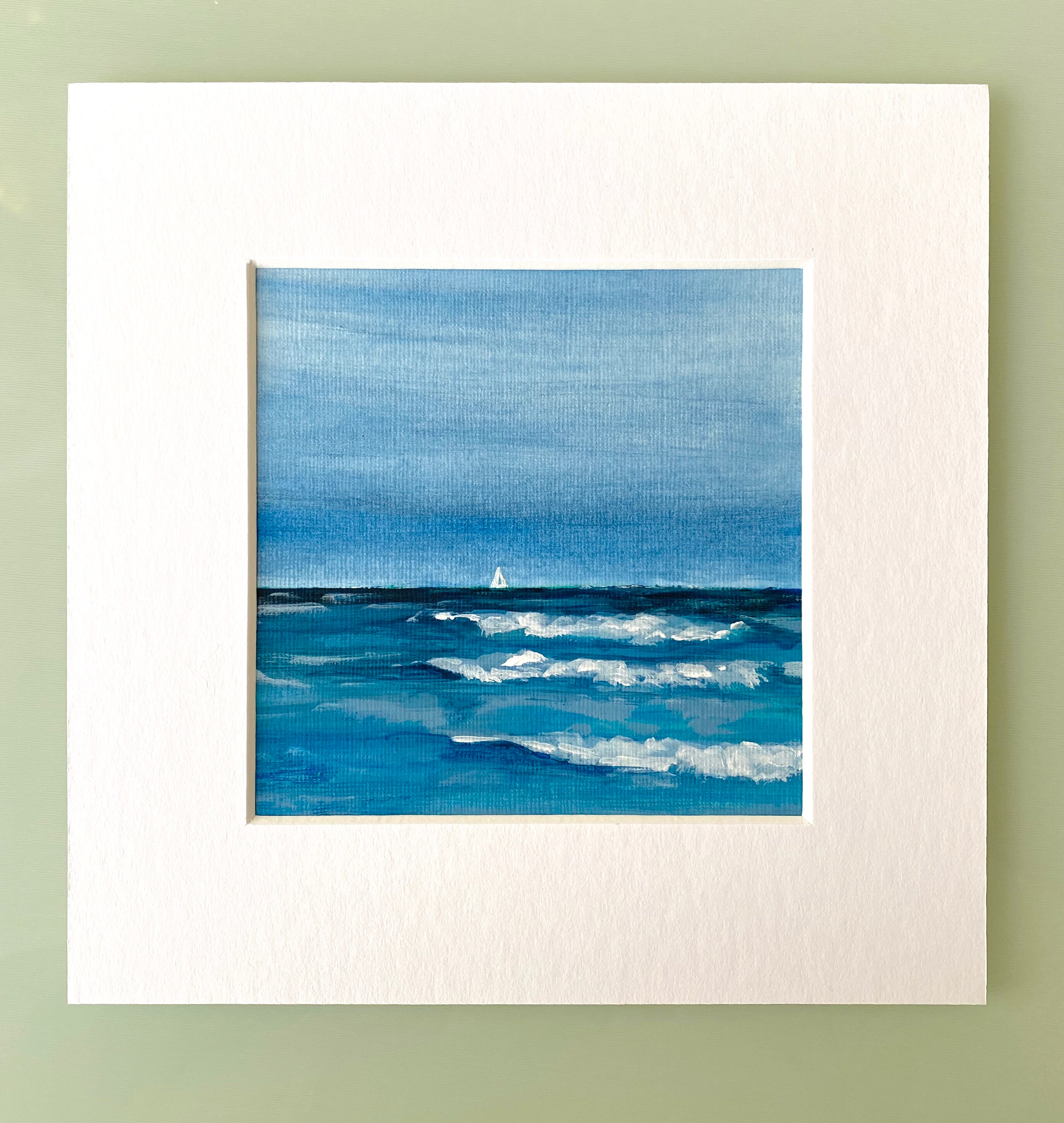 Coastal art nautical painting sailing canvas Etsy