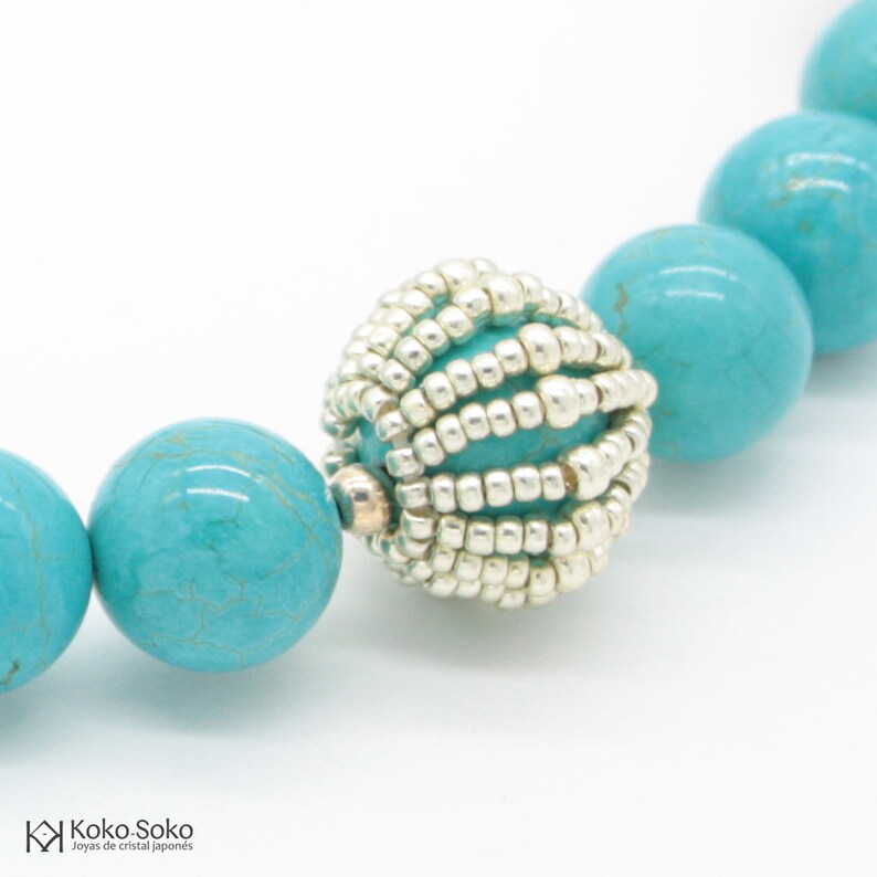 Turquoise and silver necklace