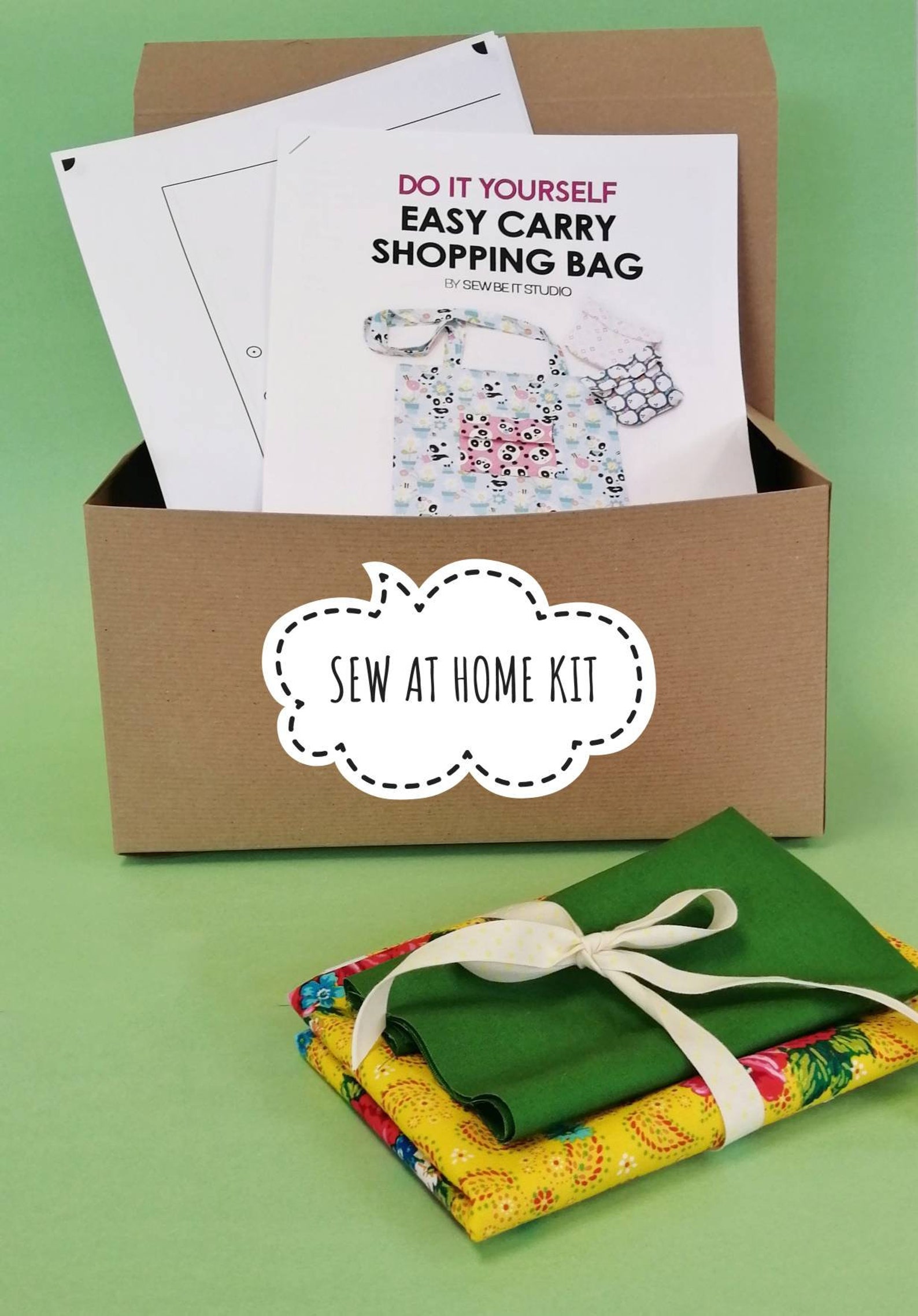 Tote Bag Making Kit Sewing kit DIY shopping kit Sewing Etsy