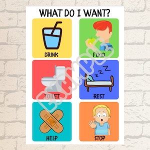 downloadbare communicatie, peuter, autisme, ADHD, behoeftenposter
