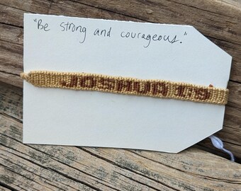 Biblical Verse Bracelet; Joshua 1:9