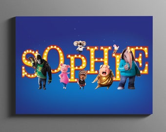 Sing Movie Backdrop Sing Movie Party Background Digital File Only Sing Movie Photobooth