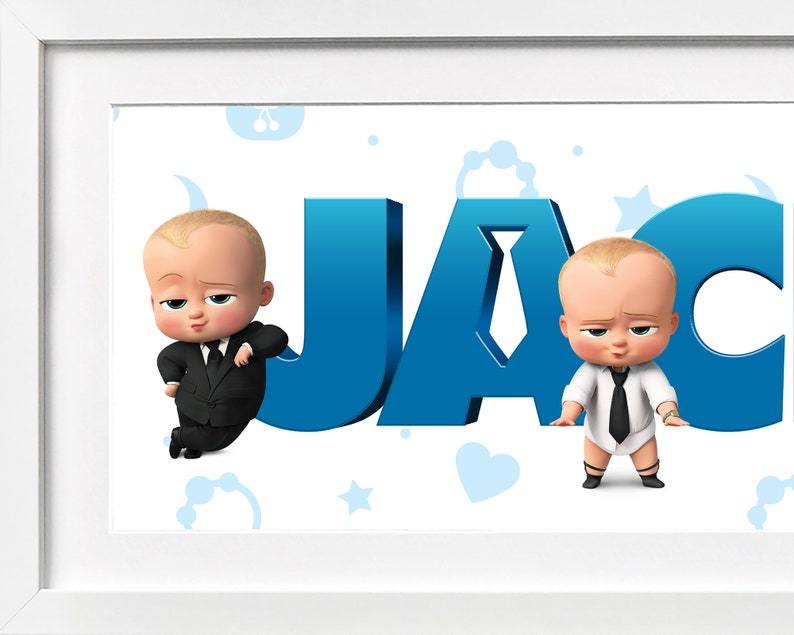 Boss Baby Name Art / the Boss Baby / Boss Baby Nursery Decor / Etsy UK