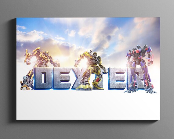 Transformers Printable Art Optimus Prime Kids Room Decor Boys Nursery Art Printable Wall Art Custom Name Sign Digital Download