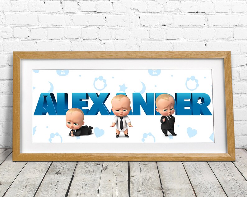 The Boss Baby Digital Printable Custom Name Art / Personalized Etsy