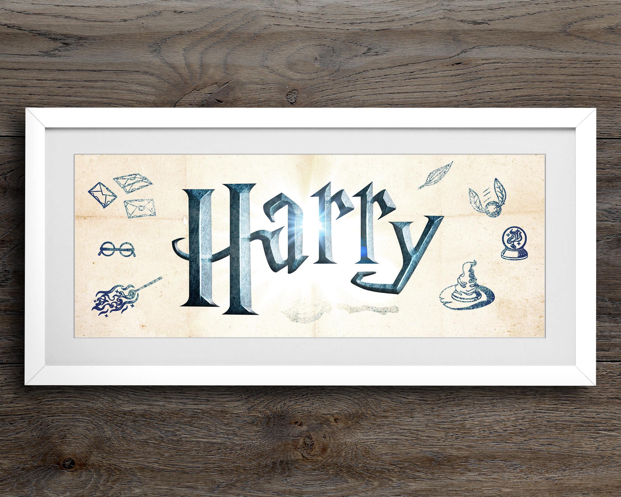 Harry Potter Personalised Any Name Picture Print Decor Gift Kids Boys Girls 