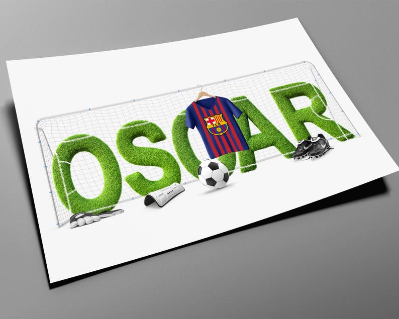 Football Name Art / Football Art / Name Art / Personalised Etsy UK