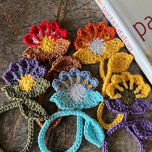 Marcador de flores prensadas de crochet, flor de abanico, flor perfumada, regalo para club de lectura, regalo para maestros, amantes de los libros, accesorios, inserto de tarjeta de felicitación