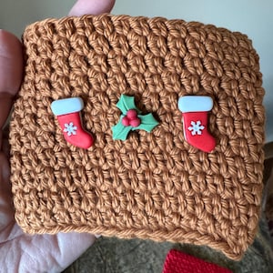 Copritazza di Natale, Copritazza all&#39;uncinetto, Manica ToGo, Porta caffè, Regalo per insegnanti, Porta tazza all&#39;uncinetto, Natale, Regalo, Riempitore di calze