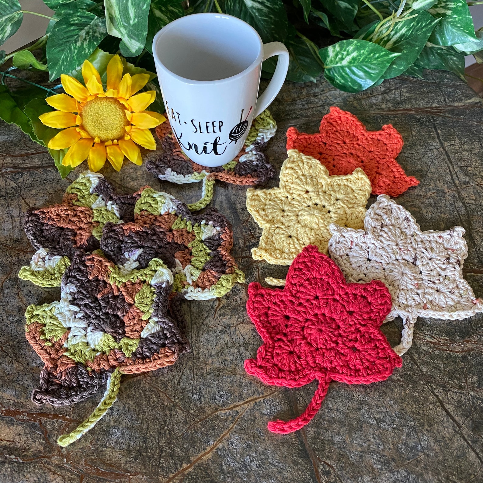 Fall Coaster Set Leaf Coasters Coasters Coffee Coasters Etsy