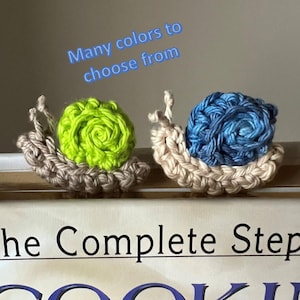 Crocheted Snail Bookmark: Lavender Scented Book Lover Gift