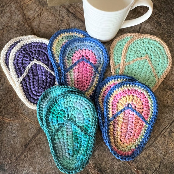 Flip Flop Coasters Set of 2 Coasters Beach Coasters Gift Etsy