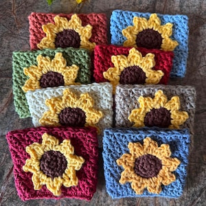 Crochet Sunflower Cup Cozy: Reusable Coffee Sleeve