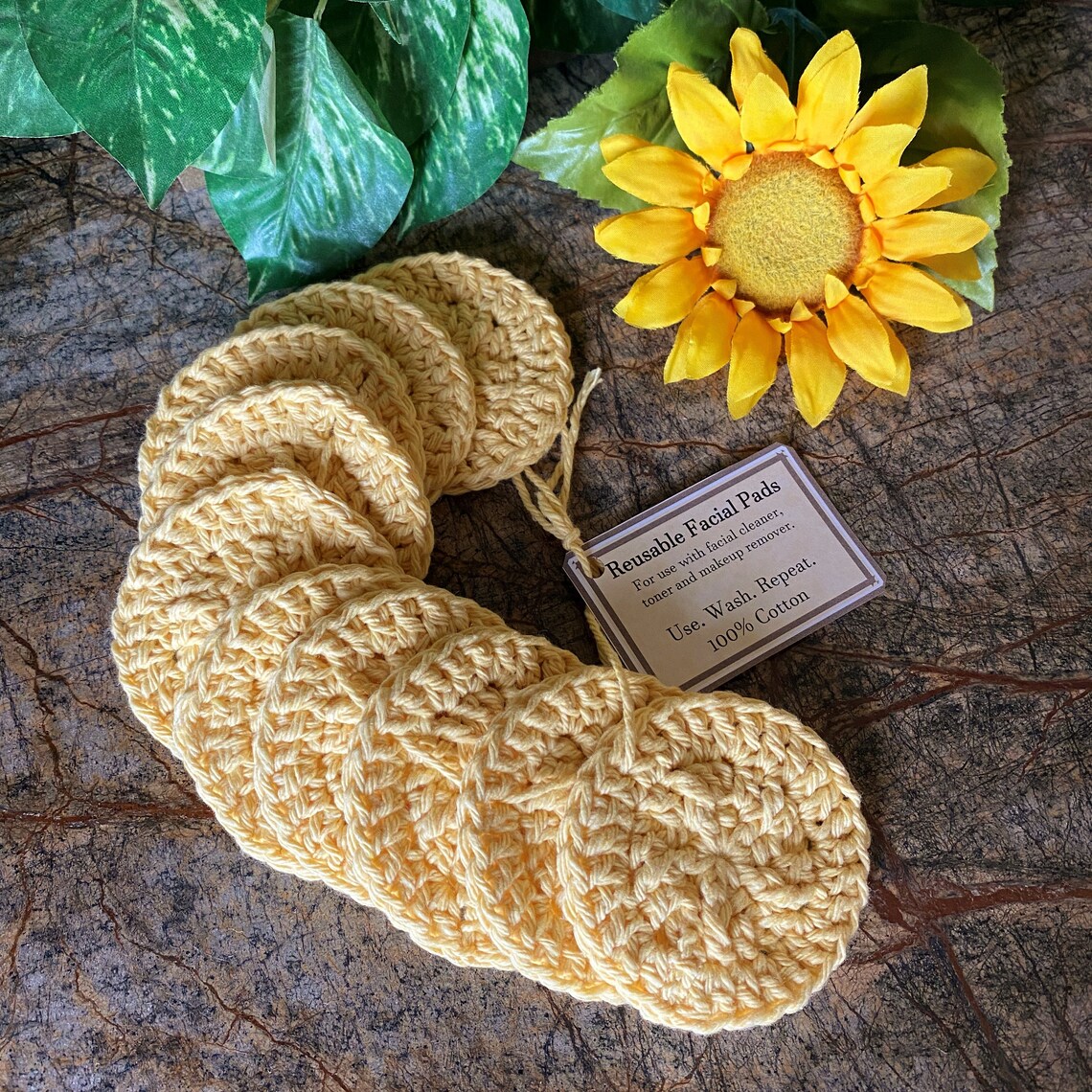 Reusable Face Pads Set of 10 Cotton Scrubby Cleansing Pads Etsy