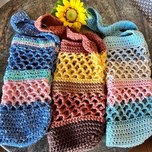 Crochet Market Bag: Eco-Friendly Cotton Tote, Beach Bag