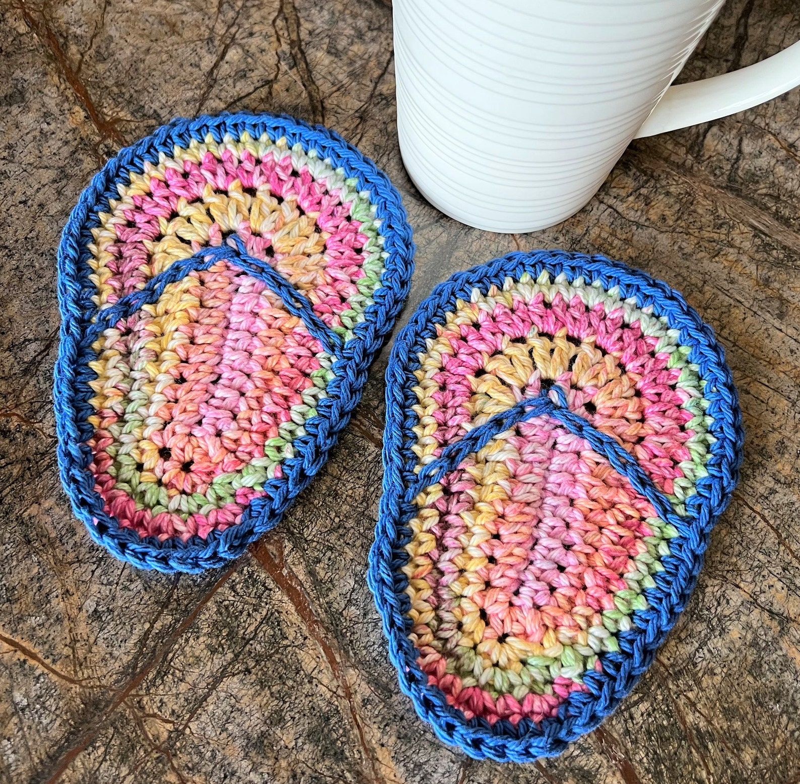 Flip Flop Coasters Set of 2 Coasters Beach Coasters Gift Etsy